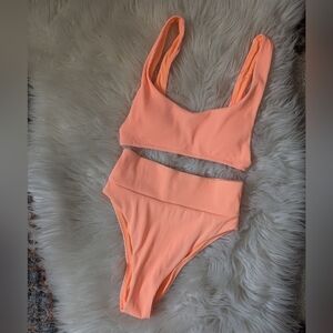 Aerie Crinkle Orange Swimsuit